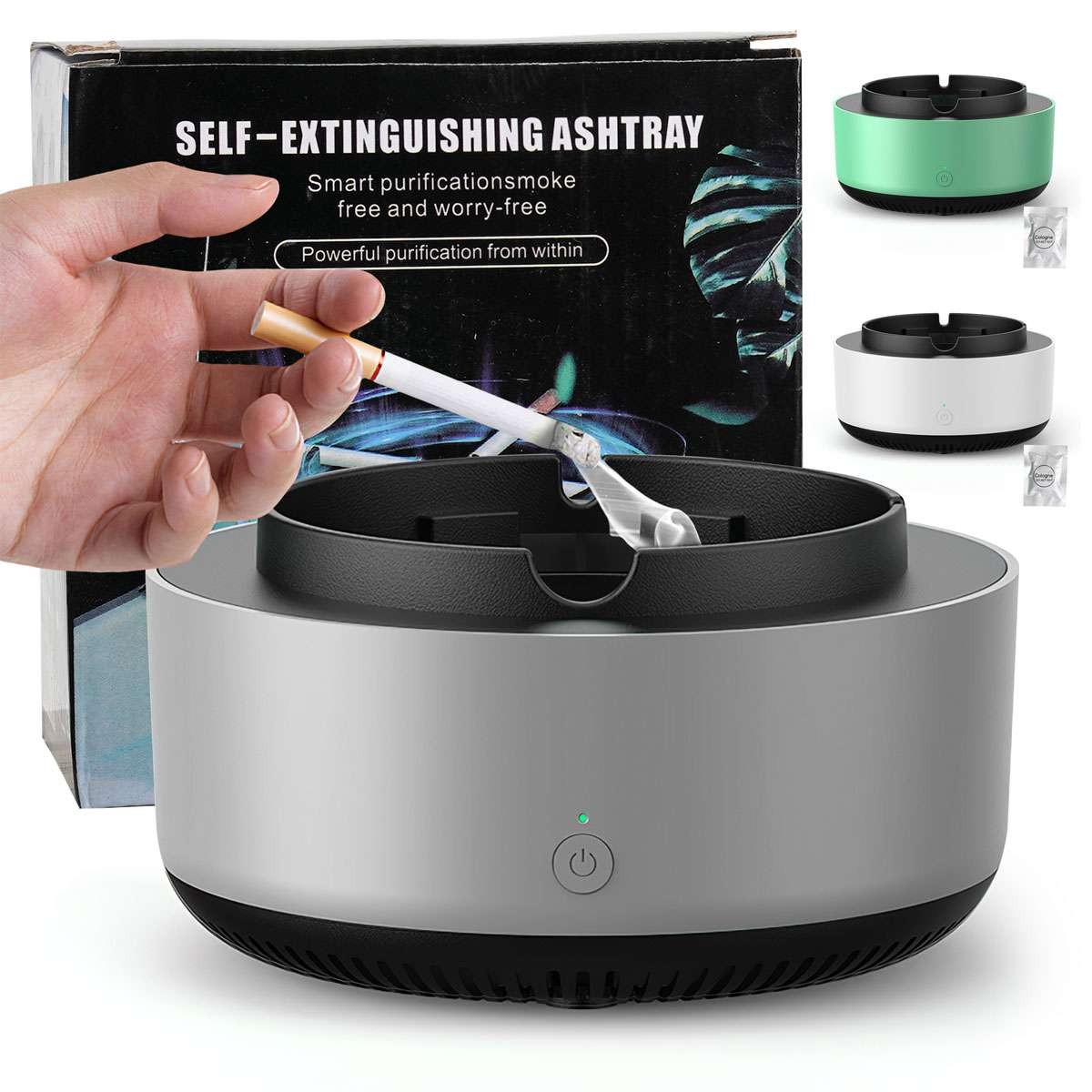2 in 1 Multifunctional Smokeless Ashtray Purifier Ashtrays with Filter Purifier