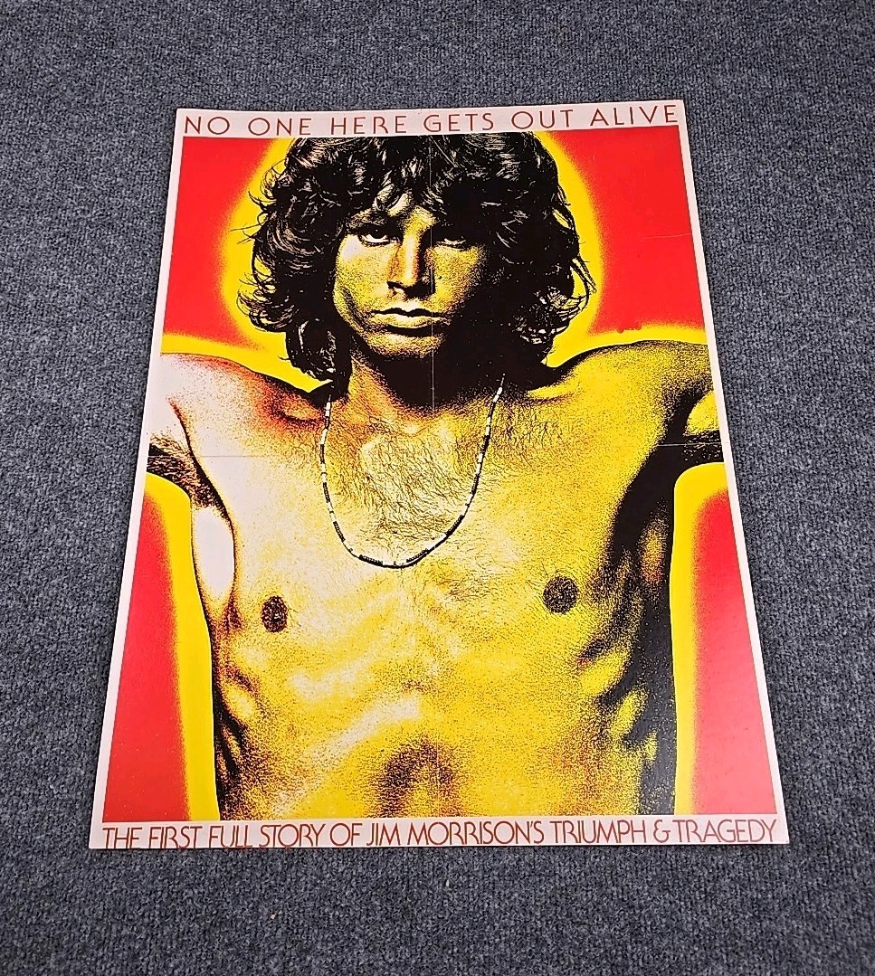 Vintage Jim Morrison No One Here Gets Out Alive Cardstock PROMO POSTER