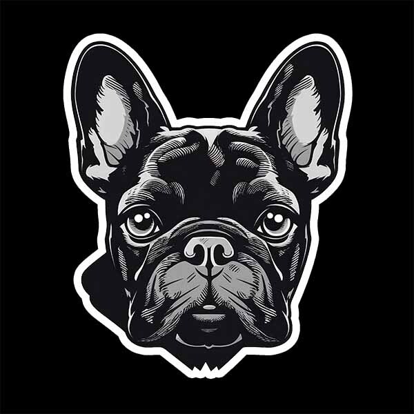 FRENCH BULLDOG FRENCHIE DOG DECAL STICKER DESIGN LAMINATED +6Y + US + VINYL AI