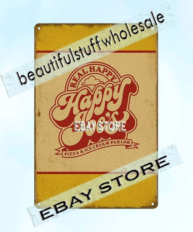 Happy Joes Pizza Ice Cream Parlor tin sign
