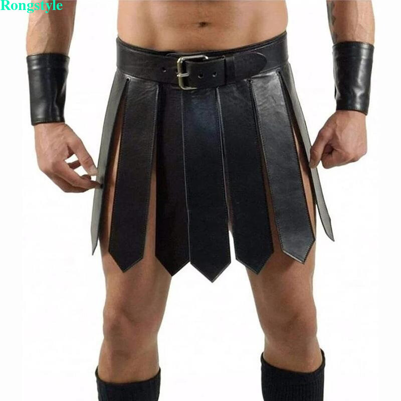 Medieval Ancient Leather Roman Legion Gladiator Battle Belt Skirt Gothic Armor