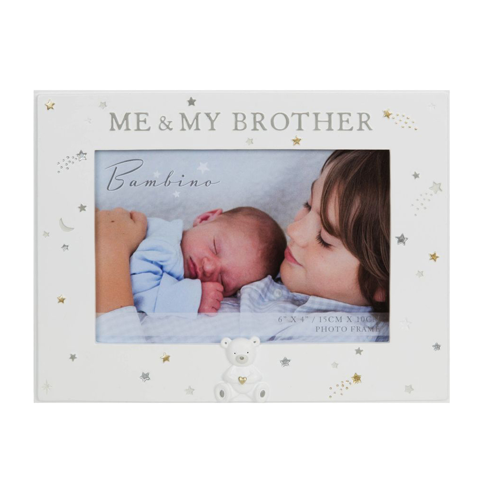 Baby Photo Frame – 6” x 4” – Cream / Unisex – Me and My Brother