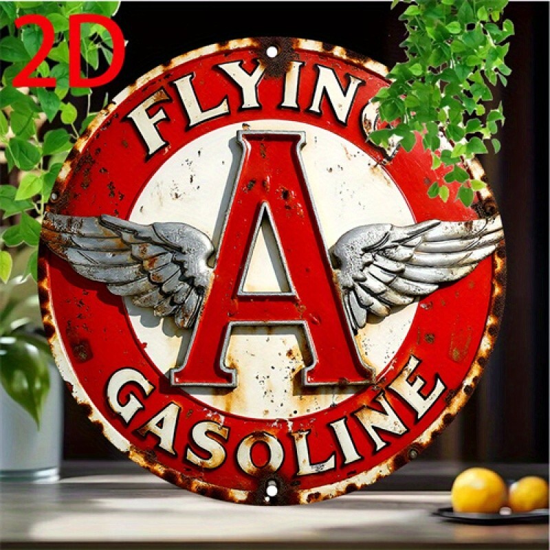Flying A Gasoline Aluminum Round Weatherproof Sign YOU CHOOSE