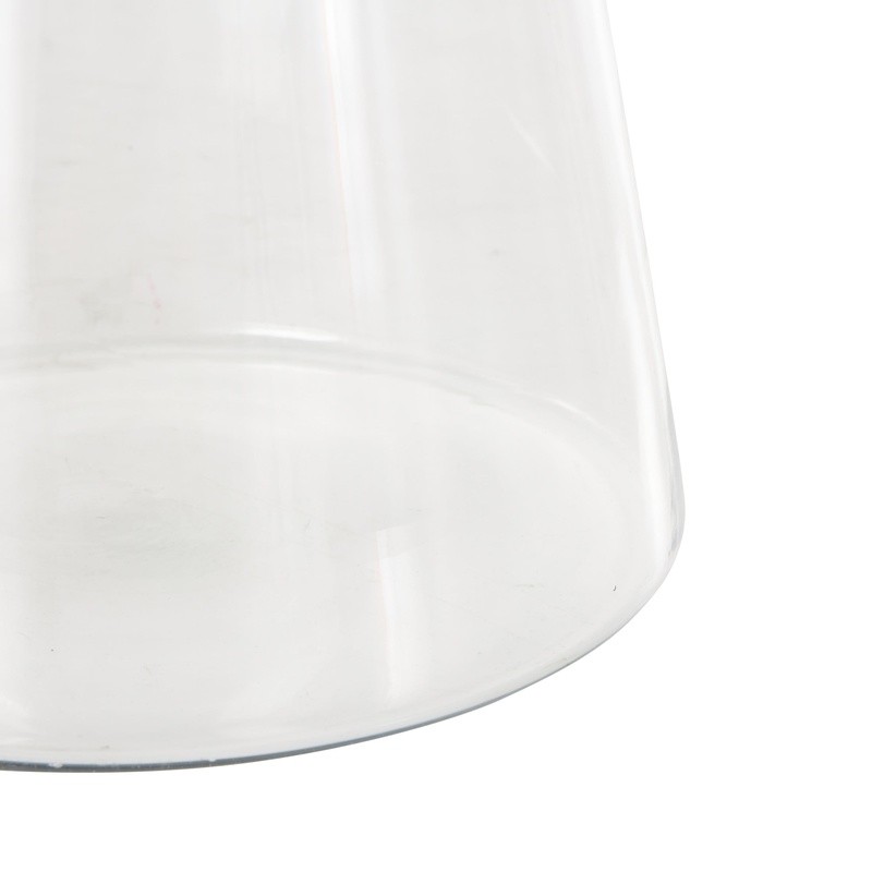 13&Prime; Cone Shaped Clear Glass Vase Modern Tabletop Home Decor Unique Centerpiece
