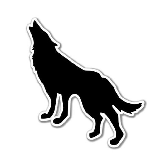 Wolf Howling Vinyl Sticker – SELECT SIZE