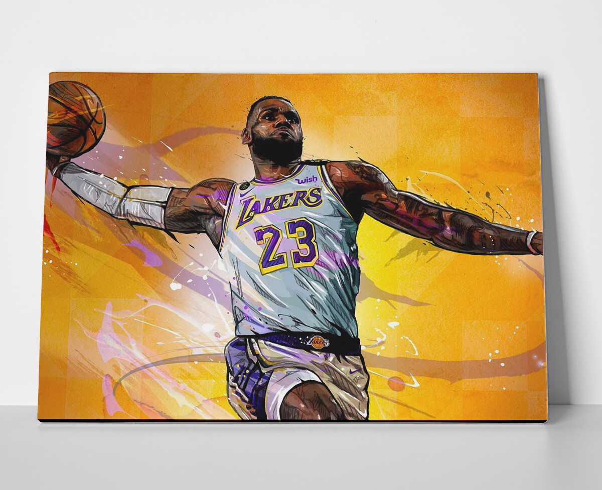 Lebron James Lakers Dunk Poster or Canvas