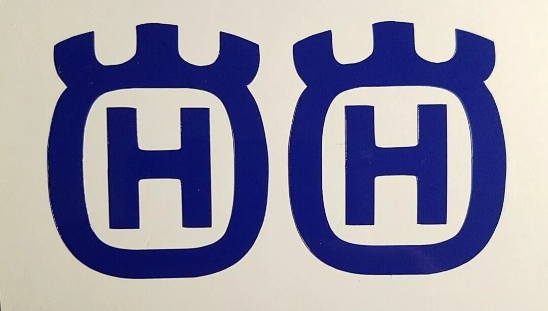 (2x) 1.5&Prime; Husqvarna Vinyl Decals Cars Trucks Windows Laptops Boards Glass Cups