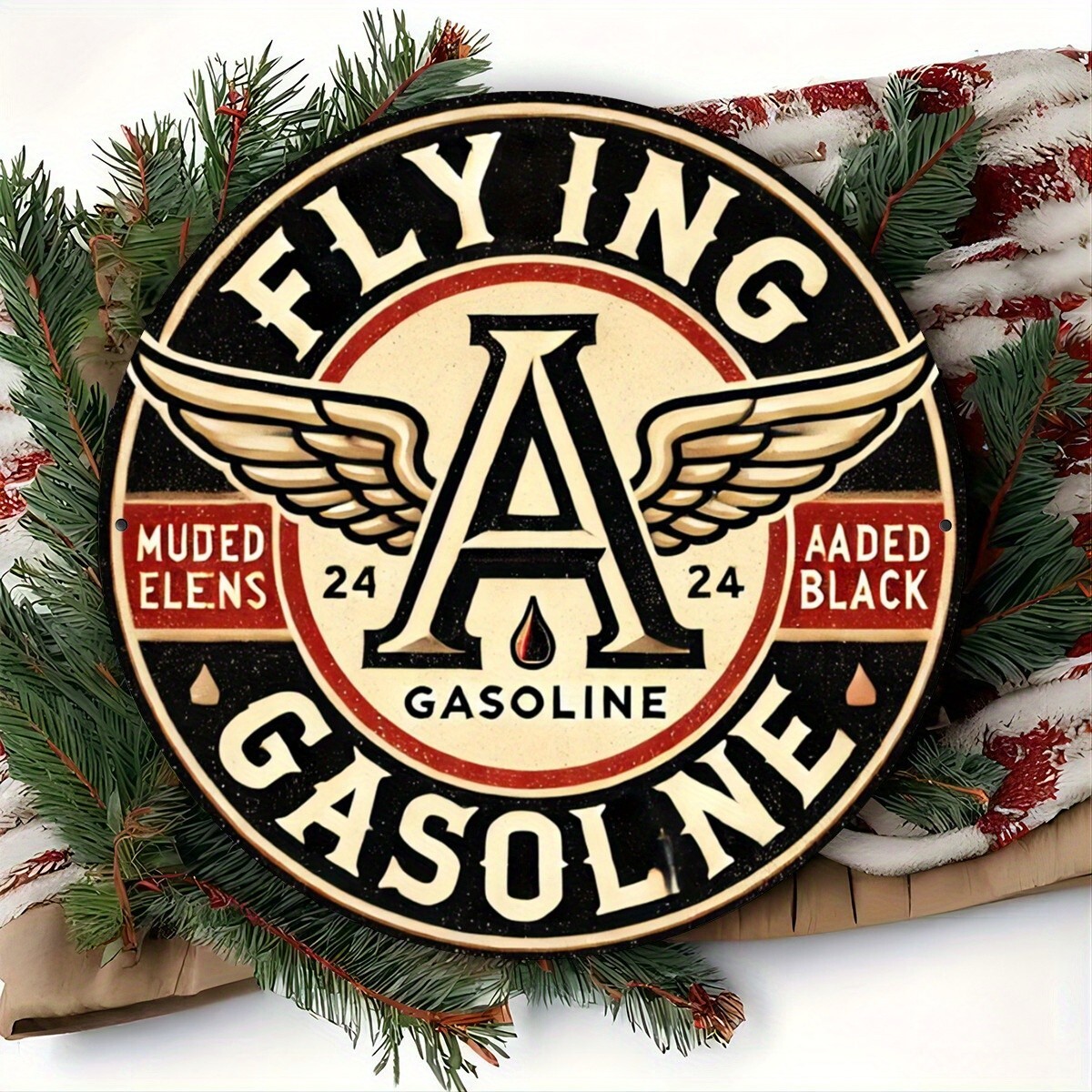 Flying A Gasoline Aluminum Round Weatherproof Sign YOU CHOOSE