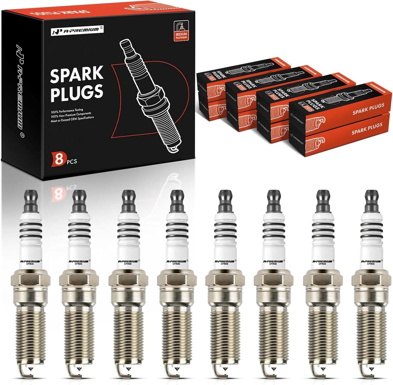 Iridium Platinum Spark Plugs Compatible with Chevrolet Silverado 1500, 2500/3500