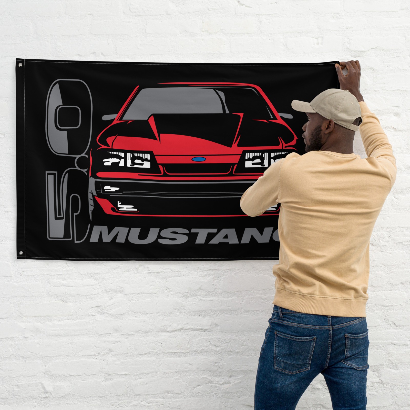 Foxbody 1979-86 Ford Mustang 5.0 Four Eye Flag