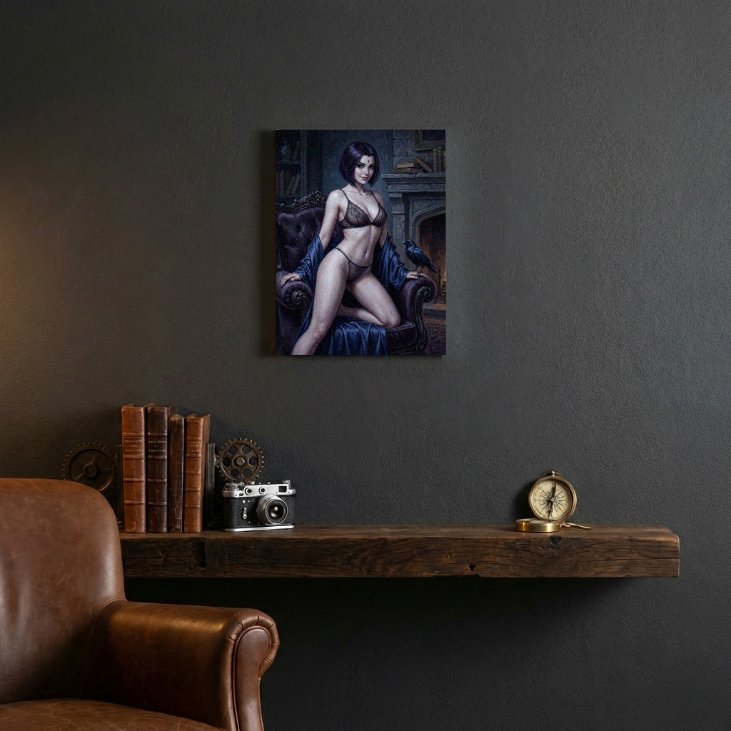 Raven Teen Titans Canvas Print 12×16 – Vintage Retro Pin-Up Wall Art Decor
