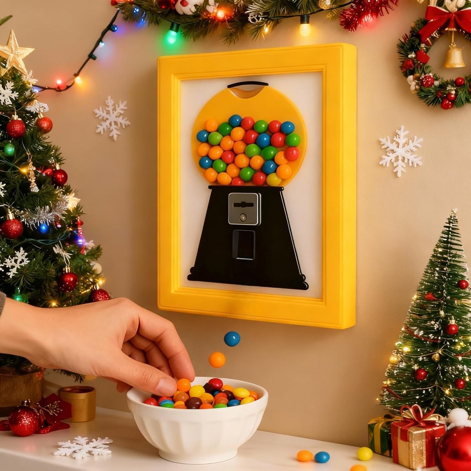 Candy Dispenser Picture Frame, Candy Frame Dispenser,Hanging Candies Machine Art
