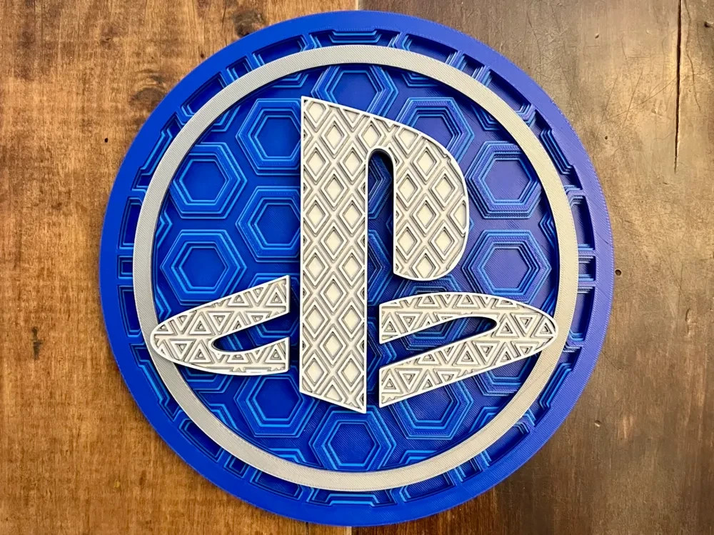 PlayStation Inspired Mosaic Wall Art 3D Printed Gamer Room Decor Gift 10×10