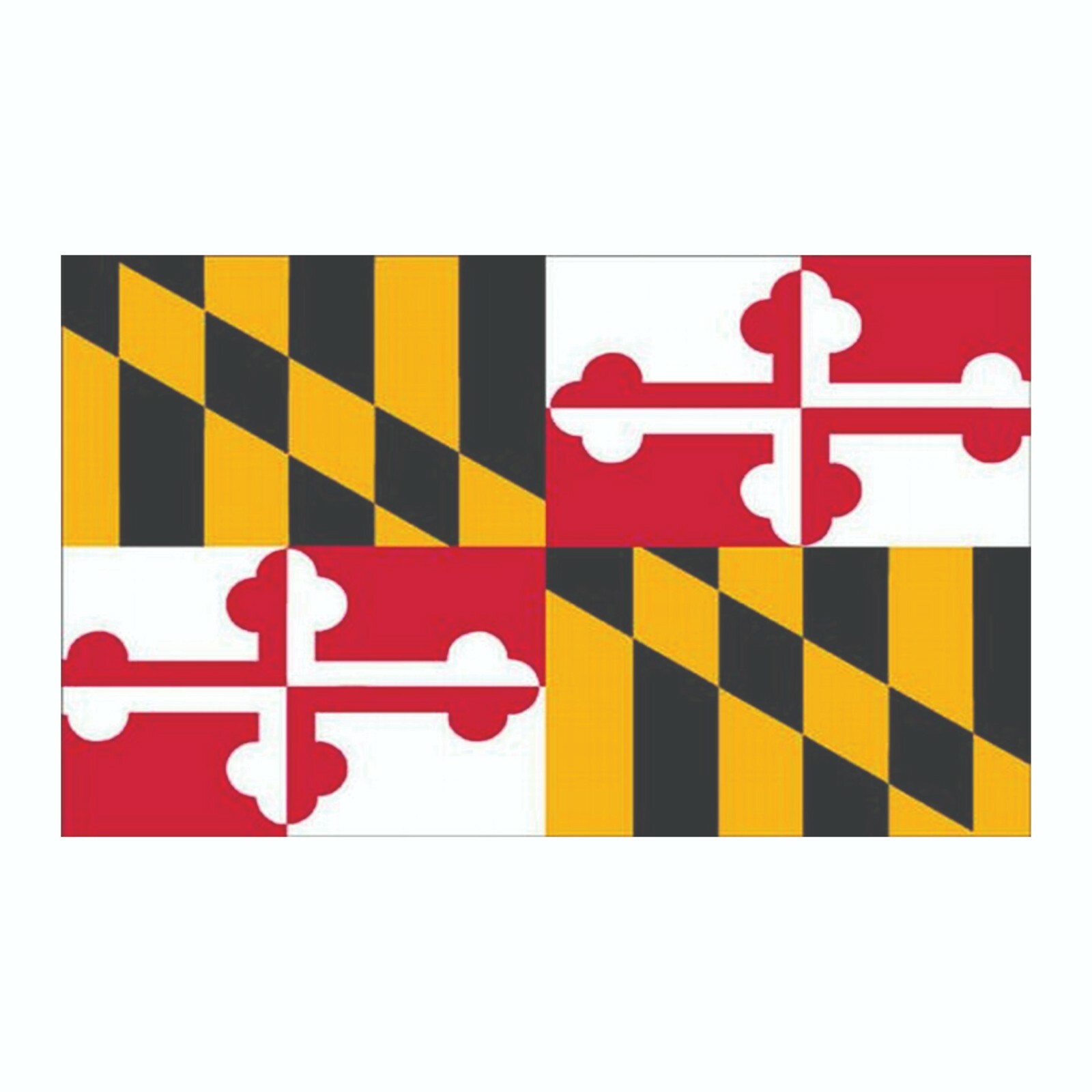 Maryland State Flag Sticker, Decal, Bumper Sticker Vacation Sticker 3&Prime; x 5&Prime;