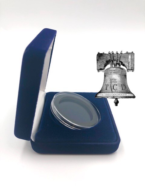 Air-tite Coin Holder Steel Velvet Storage Box + Model I 33-42mm Capsule Case