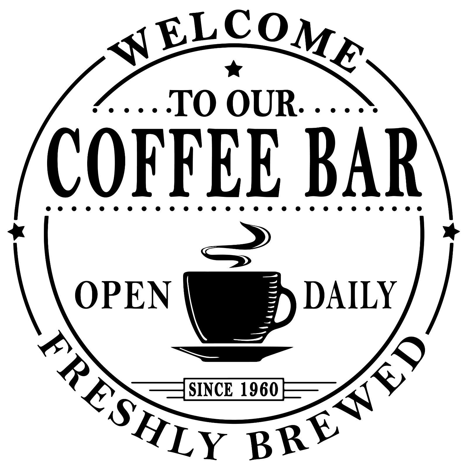 COFFEE BAR Design Metal Sign (PLEASE READ DESCRIPTION)
