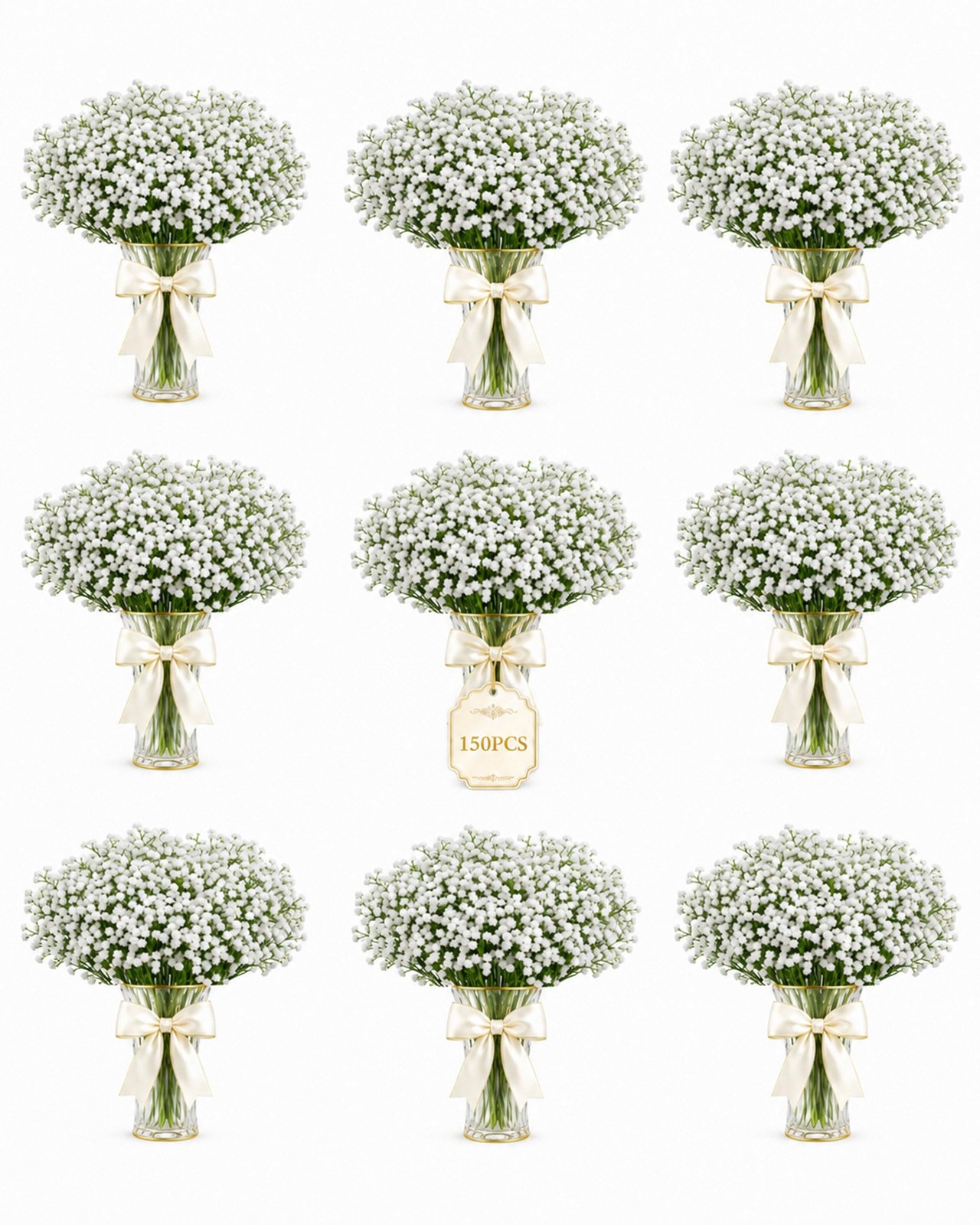 150 Pcs Artificial Baby&rsquo;s Breath Flowers Bulk, Baby Breath Flowers Artificial…