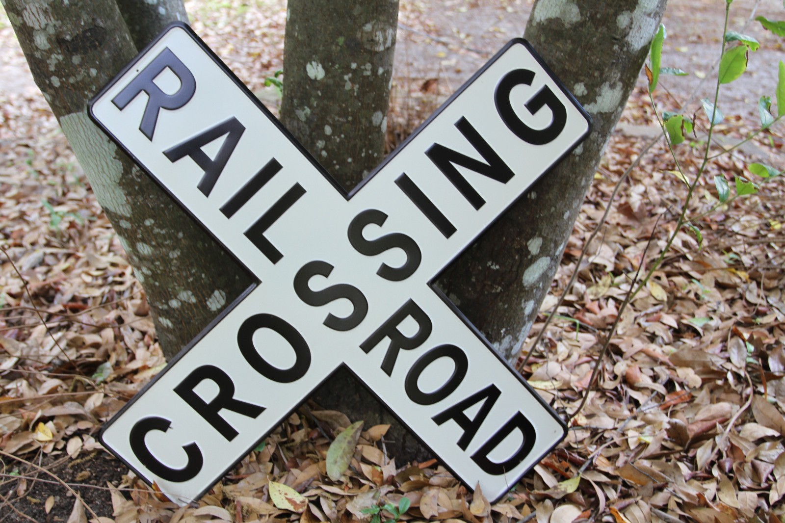 1-RAILROAD CROSSING SIGN,Transportation,Wall Hanging,Collectible,Free Ship,RRW-T
