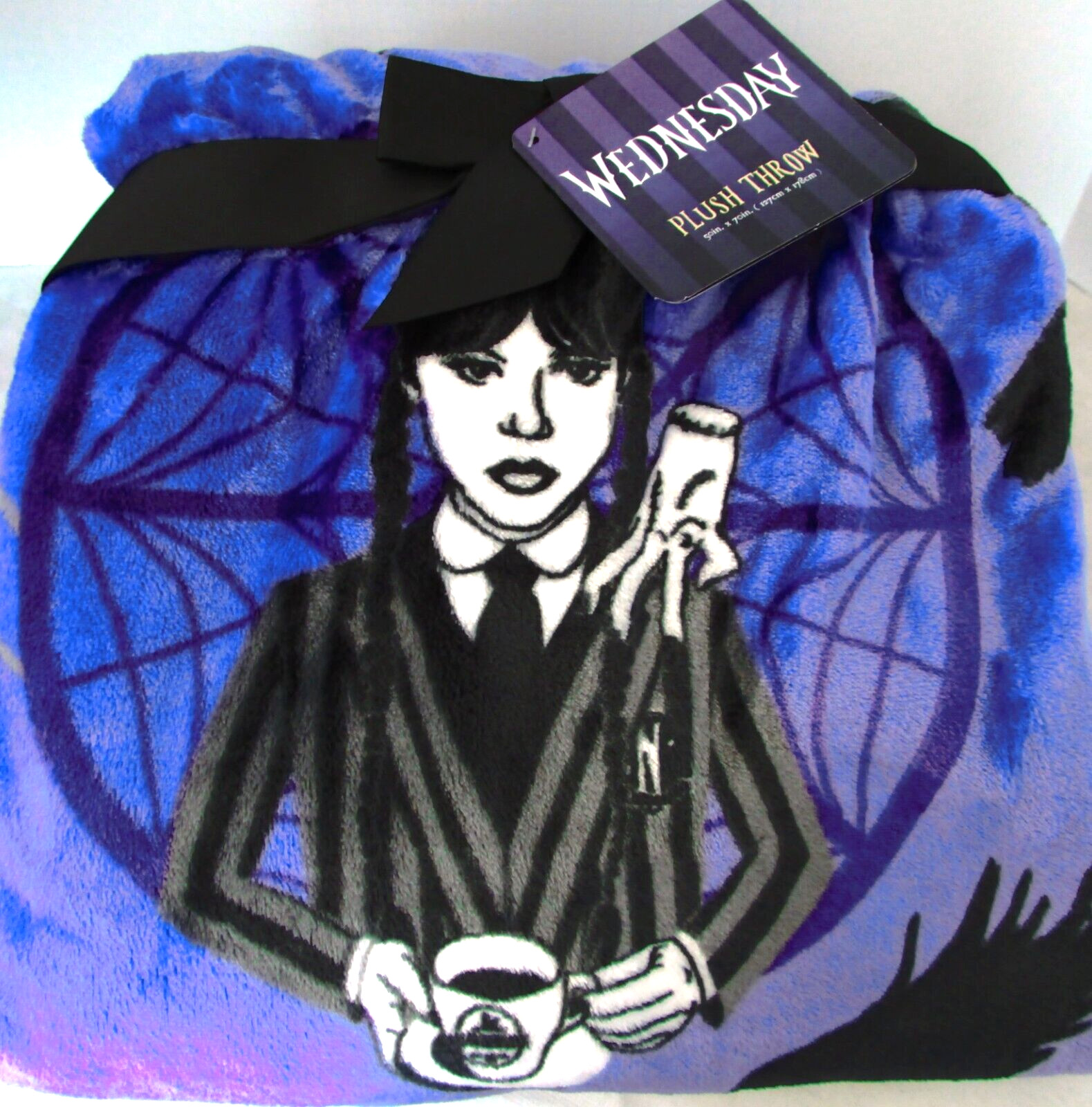 Wednesday Addams Plush Throw Blanket 50 X 70 in NWT