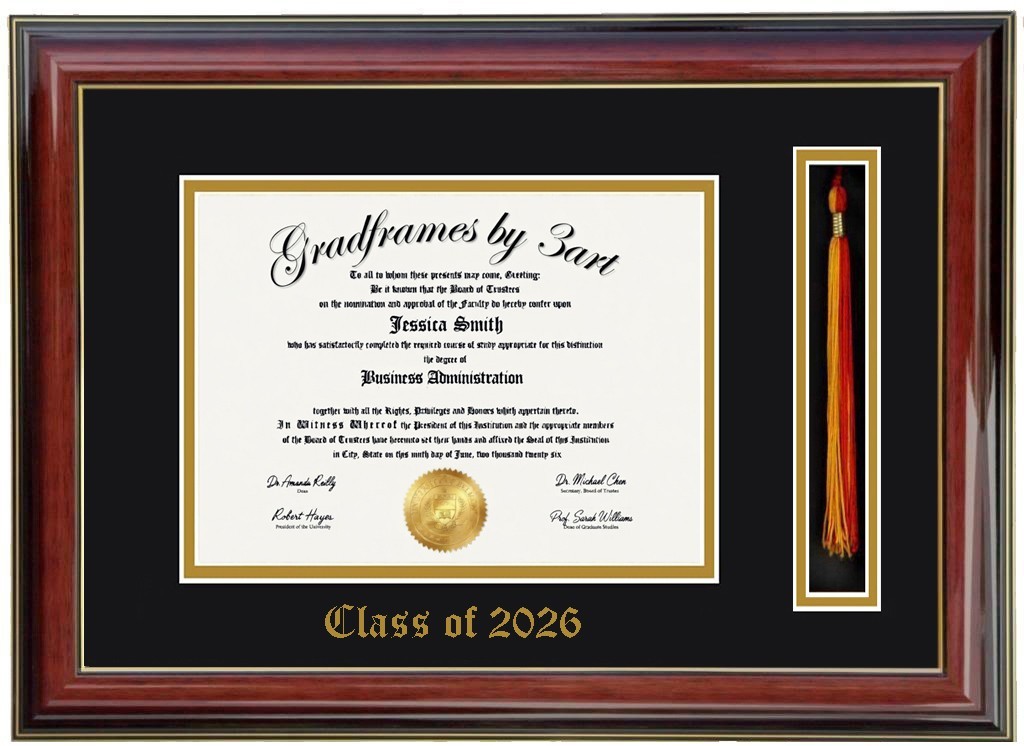 Diploma Frame with Tassel Holder 8×6,8×10,8.5×11,10×13,11×14,10×12,9×12 RC Black