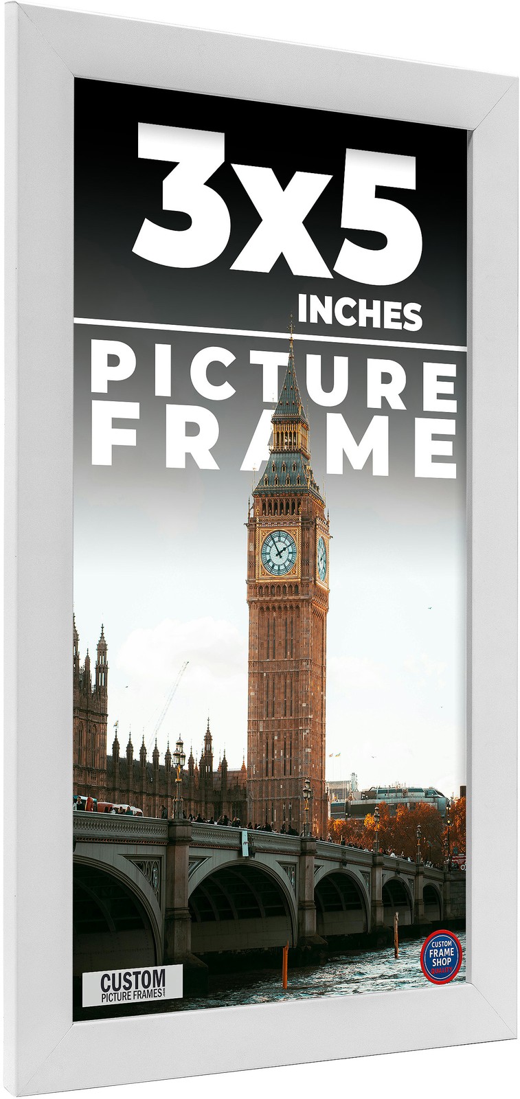 3×5 In Frame White Real Wood Picture Frame Width 0.75 inches | Interior Frame De