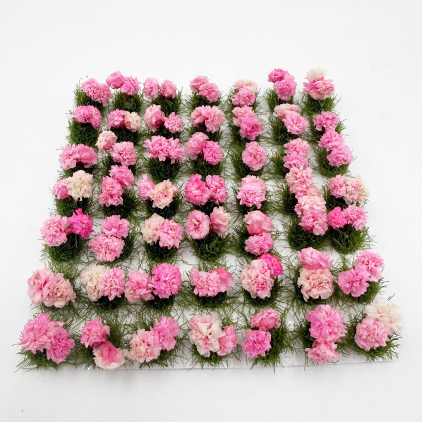 49Pcs Miniature Flower Cluster Self Adhesive Flower Groups Static Grass Tufts