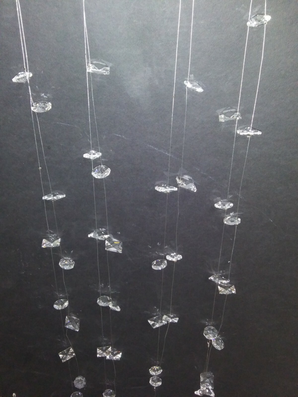 HALO LAMP PENDENTS 115 INCH LONG LOT OF 4 GYRO &CRYSTAL