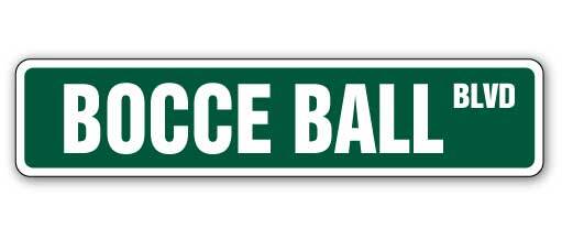 BOCCE BALL Street Sign Metal Plastic Decal set balls italy team game