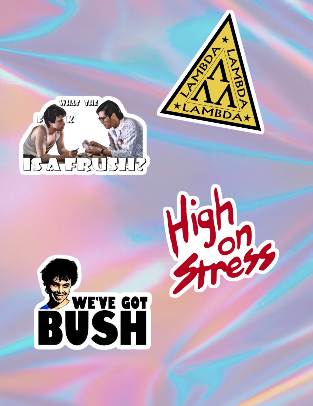 Revenge Of The Nerds 80&rsquo;s Movie 4pc Sticker Pack