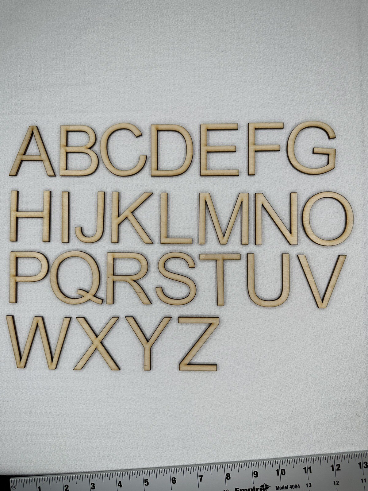 Laser Cut Unfinished Wood Letters or Numbers Arial Font Craft Cutout