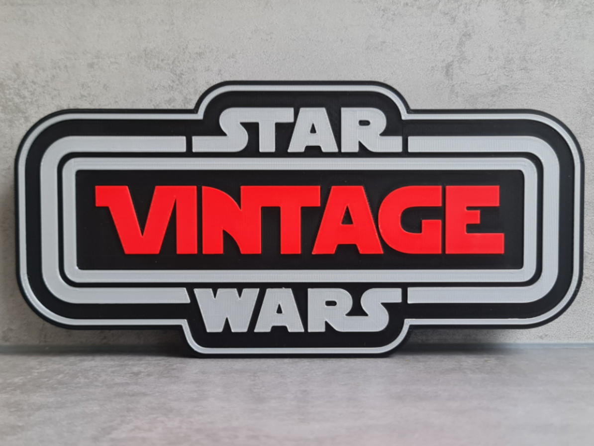 Star Wars Vintage Toy-Line Logo / Sign 3D Printed Wall Decor