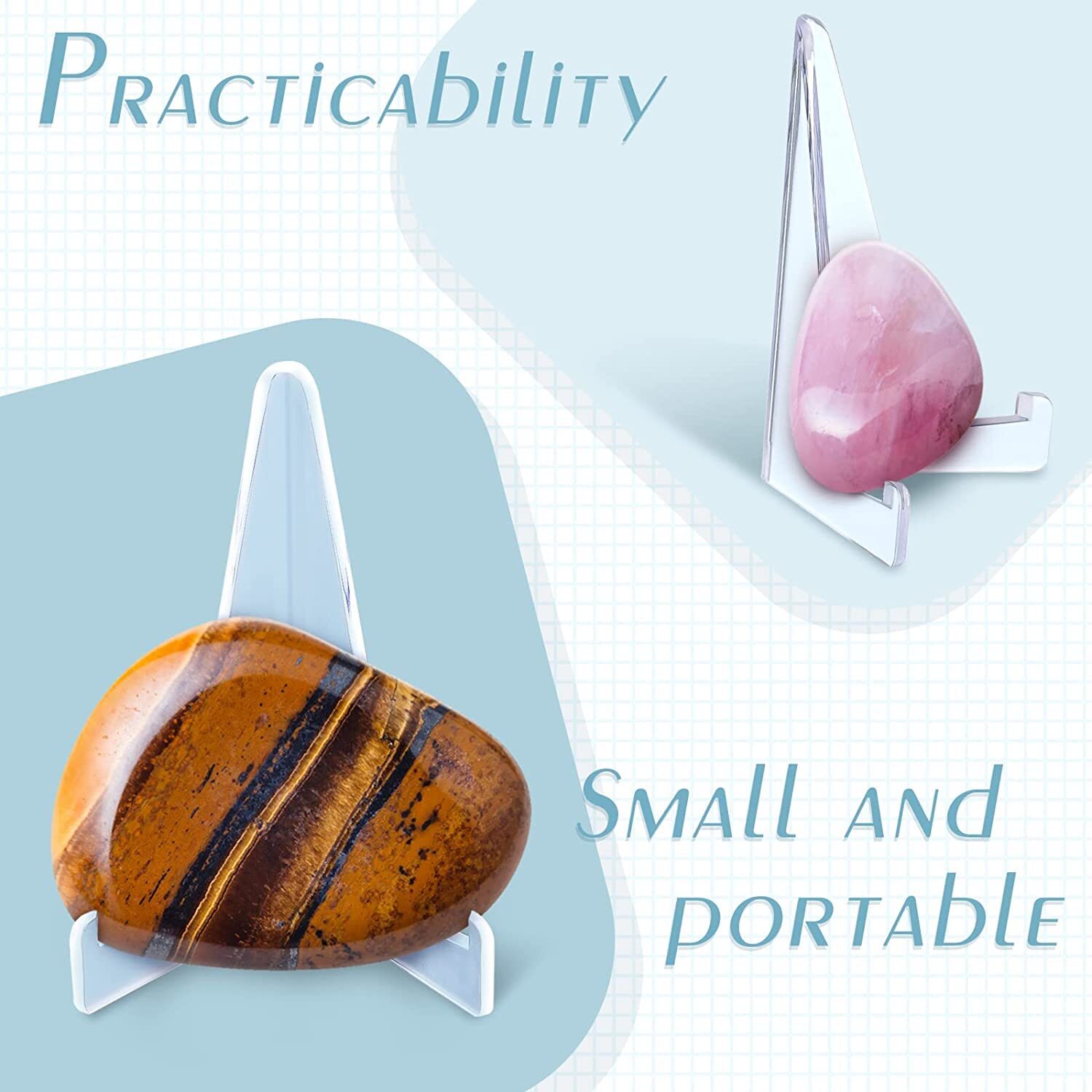 Acrylic Card Stands Crystal Clear Transparent Ideal For Home Display, Events