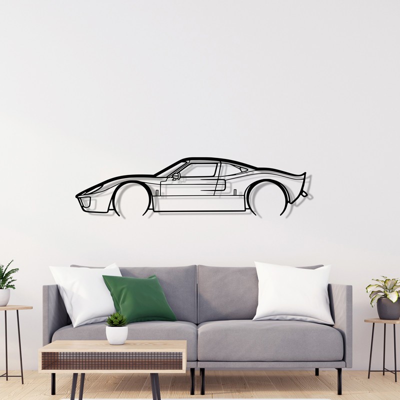 Ford Gt40 Silhouette Steel Wall Decor Decoration Art Mark 1 V8 EE GT 355 412 427
