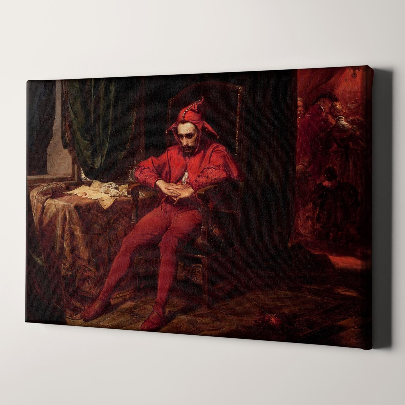 Stańczyk – The Sad Jester by Jan Matejko Sad Fool Canvas Wall Art Print