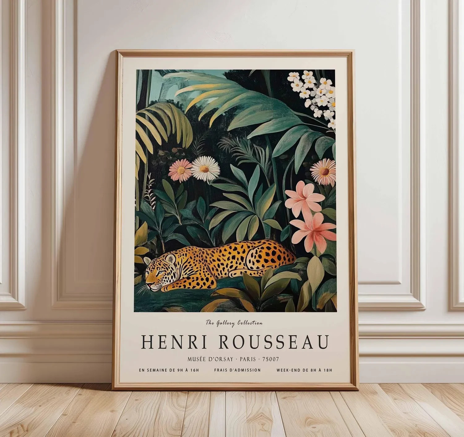 Henri Rousseau Tiger Jungle Poster – Vintage Tropical Botanical Wall Art