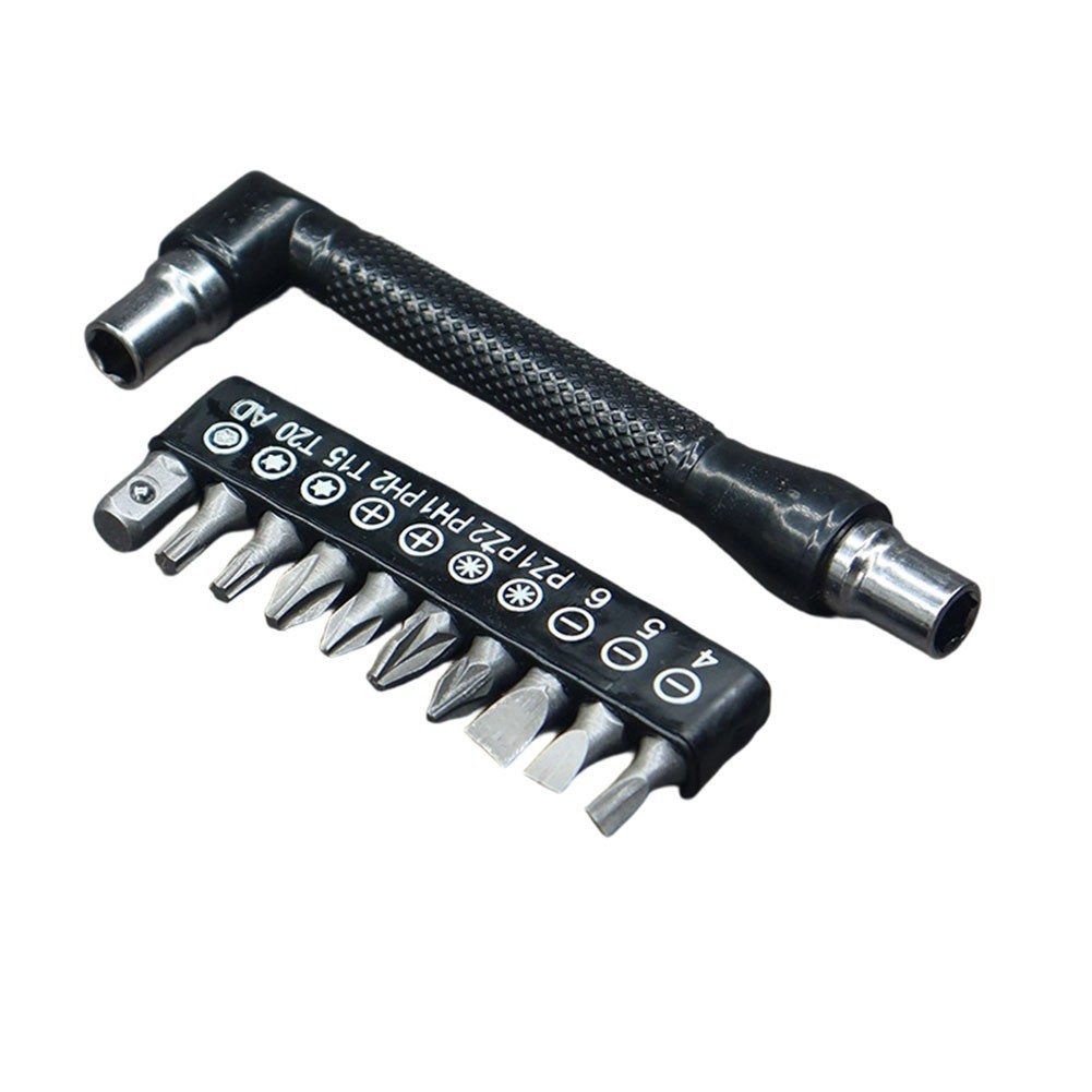 Professional Grade Irregular Bit Set + Magnetic L-Shaped Driver for Repairs