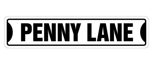 PENNY LANE Street Sign Metal Plastic Decal new Decals UK music Beatles