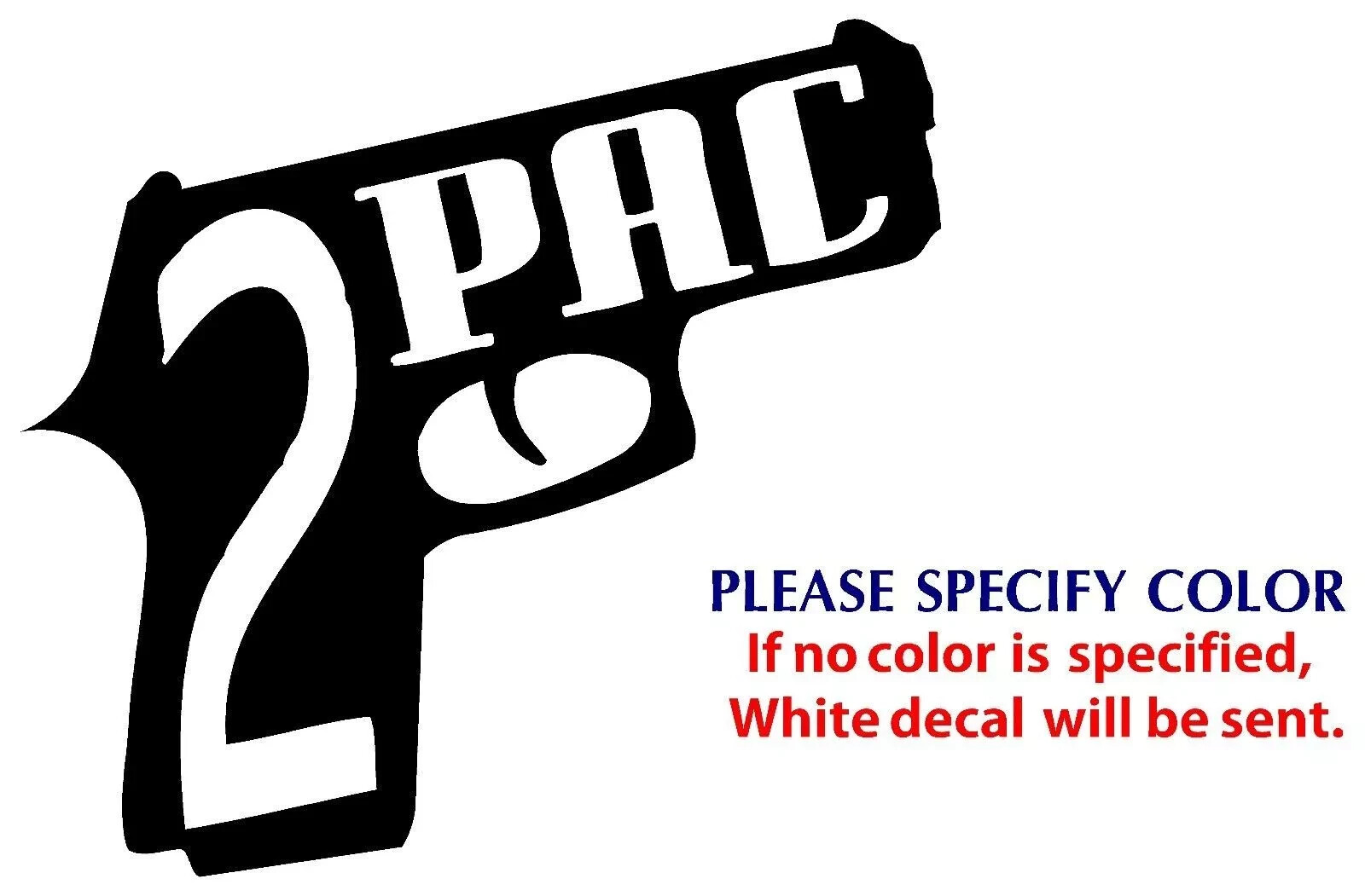 2pac Metal Vinyl Decal Sticker Car Truck Window Bumper Various sizes
