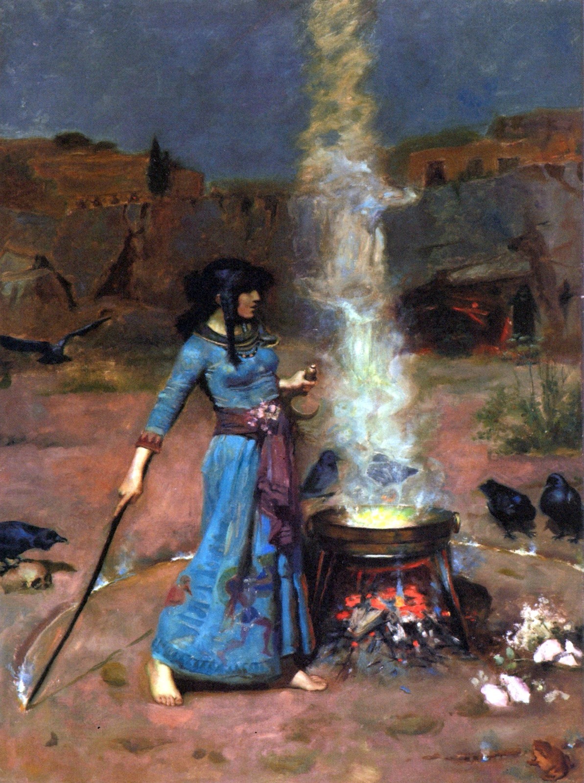 051 John W Waterhouse – The Magic Circle 1886 – Giclée Fine Art
