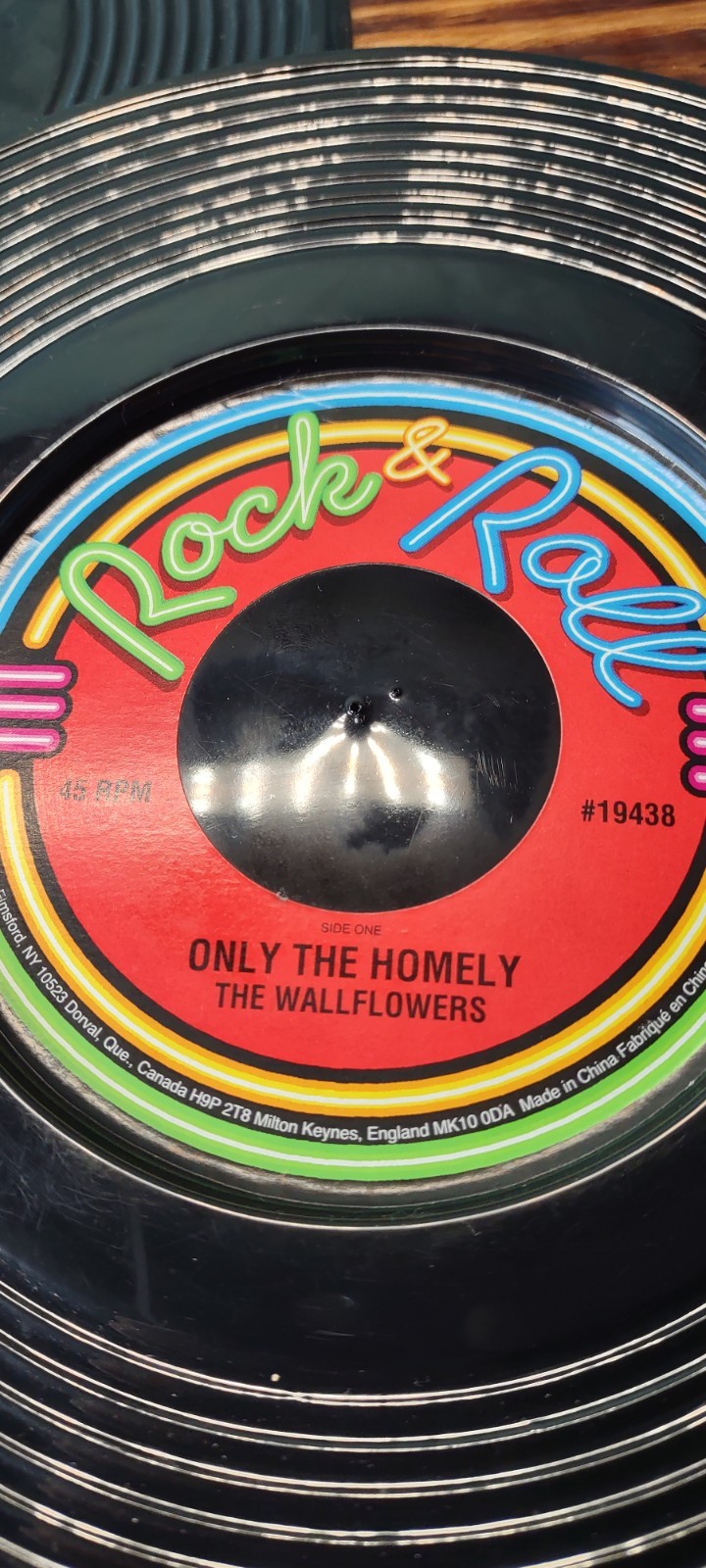 Molded Plastic Records 9&Prime; Diameter Rock & Roll Decorations Set Of 3