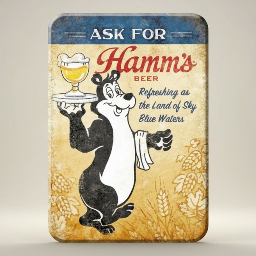 Hamm&rsquo;s Bear Waiter Magnet