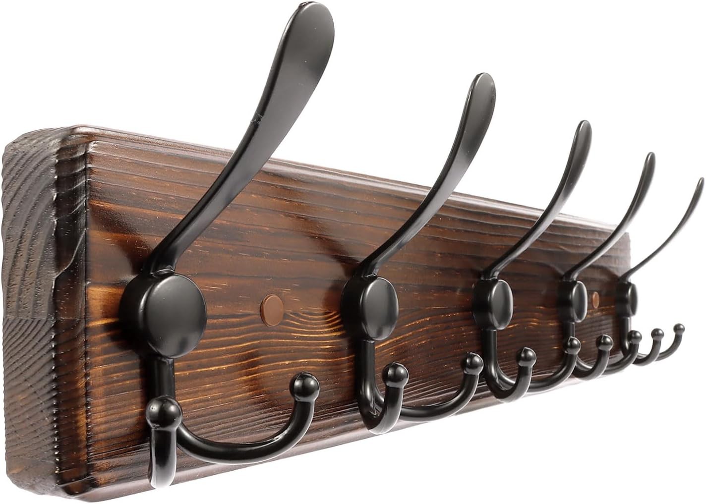 Coat Rack Wall Mount 16.8 » Rustic Hat Rack with 5 Triple Hooks Coat Hooks Wall
