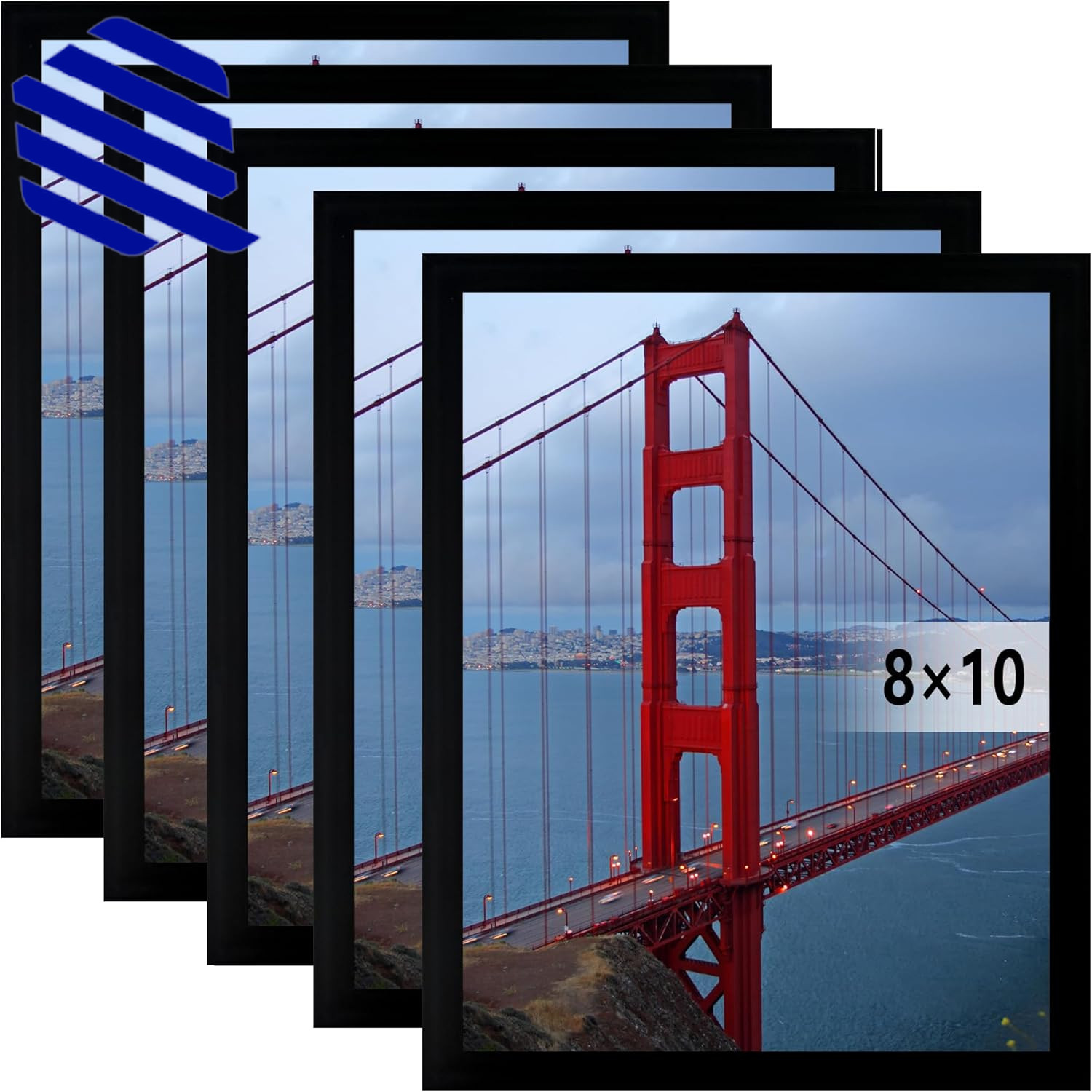 8X10 Picture Frame Wall Hanging Photo Frame Black 5 Pack FREE SHIPPING US ONLY