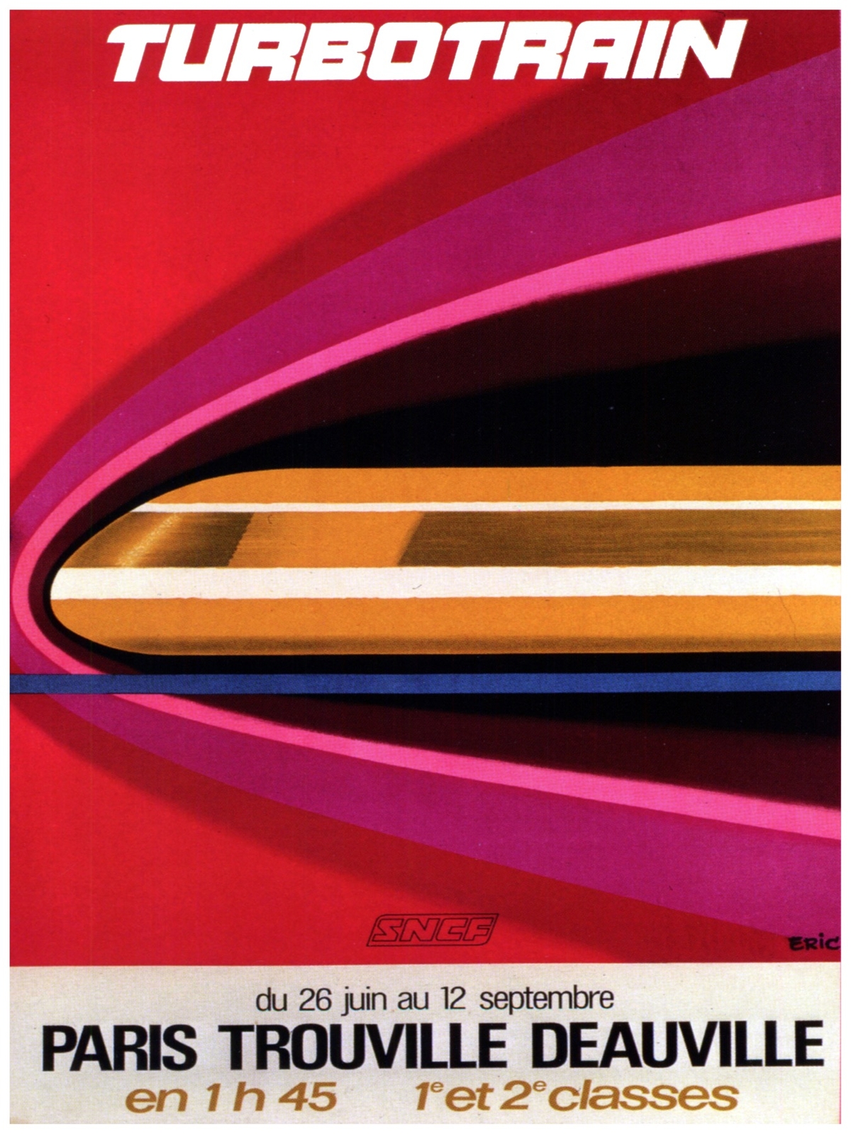 4040.Turbitrain »Paris Trouville Deauville »Poster.French Room interior design art