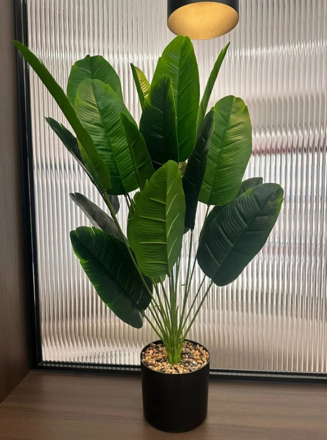 Leaves Artificial Plants Large Tropical Palm Tree Fake Banana Plants Leaves Real