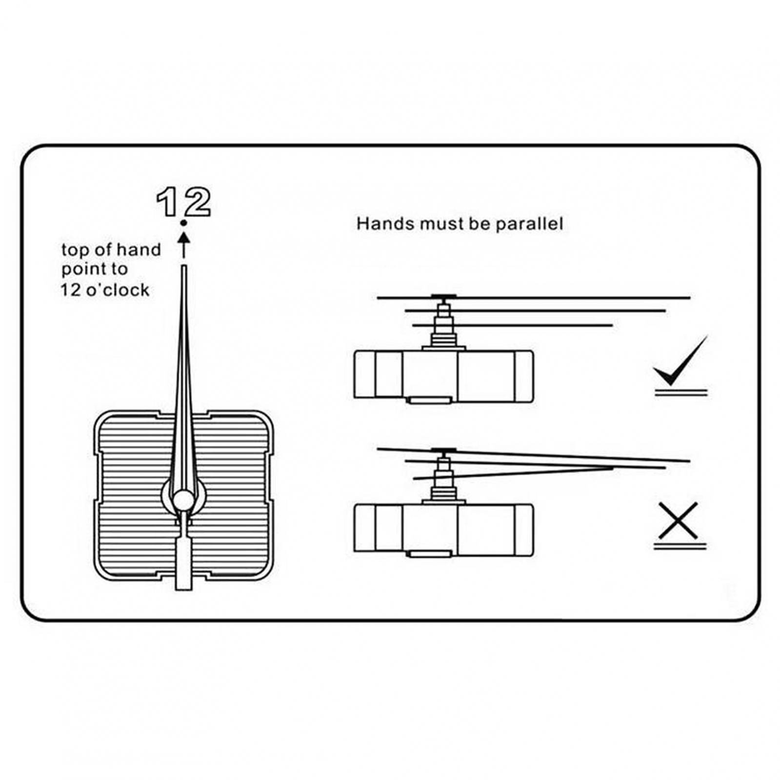 Silent Sweep Clock Movement Mechanism, Gold Pointer Kit & Metal Hook for DIY