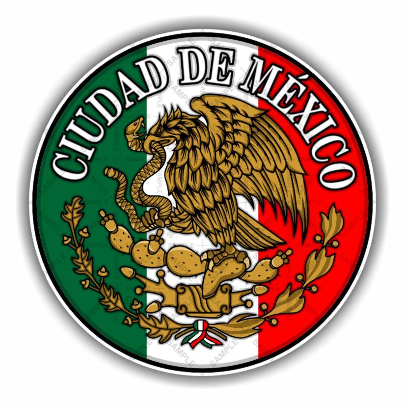 Ciudad de Mexico CDMX Mexico Round Precision Cut Decal