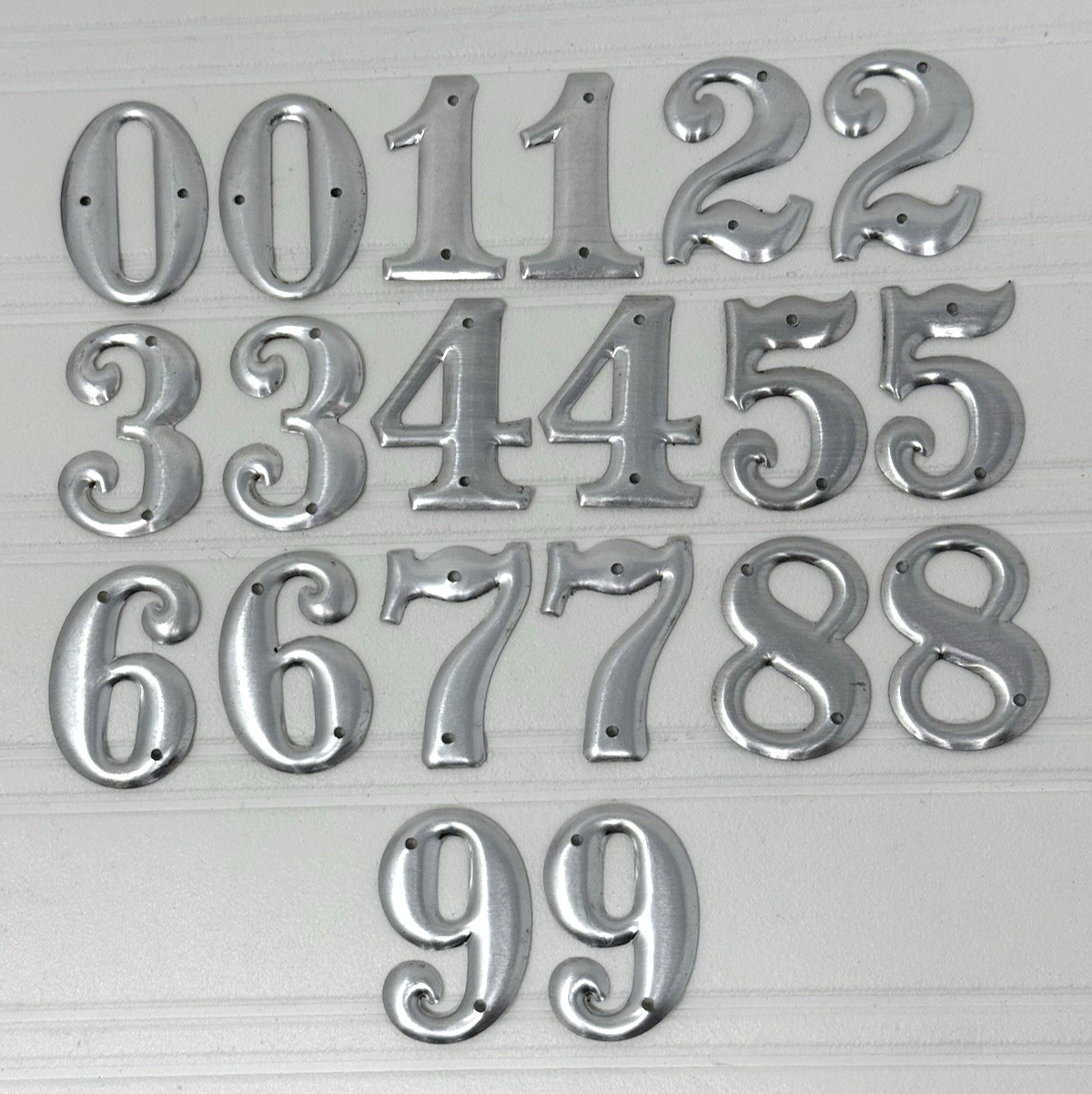 1.5 Inch Metal Raised Numbers for House Address Mailbox Locker Door w/ Holes