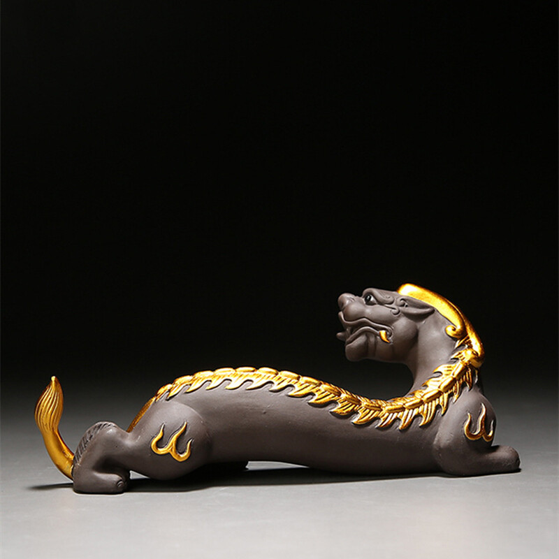 Chinese Mascot Yixing Zisha Tea Pet Purple Clay Table Decoration Wealth Bring