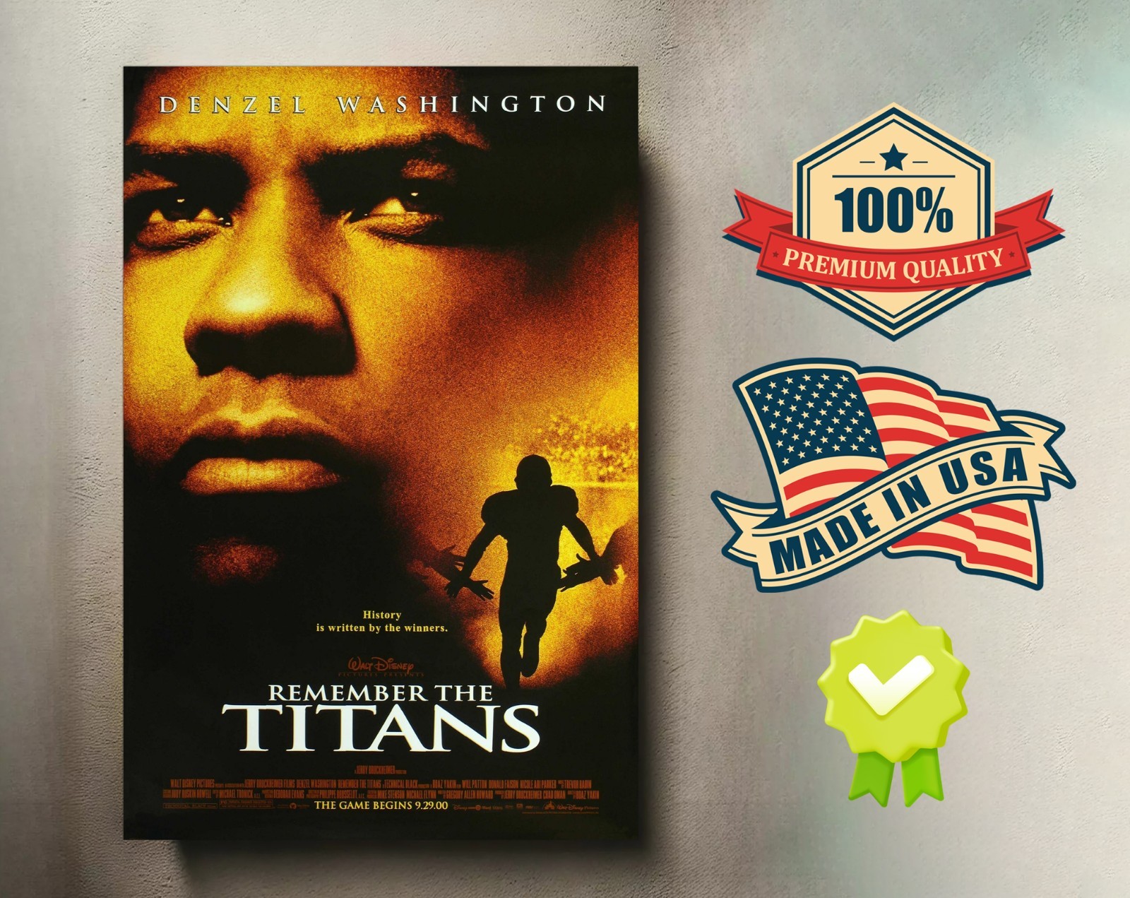 Remember the Titans (2000) 8×12 Metal Movie Poster 🔥🍿
